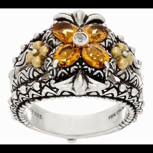 Barbara Bixby Sterling Silver & 18K Gold Ring